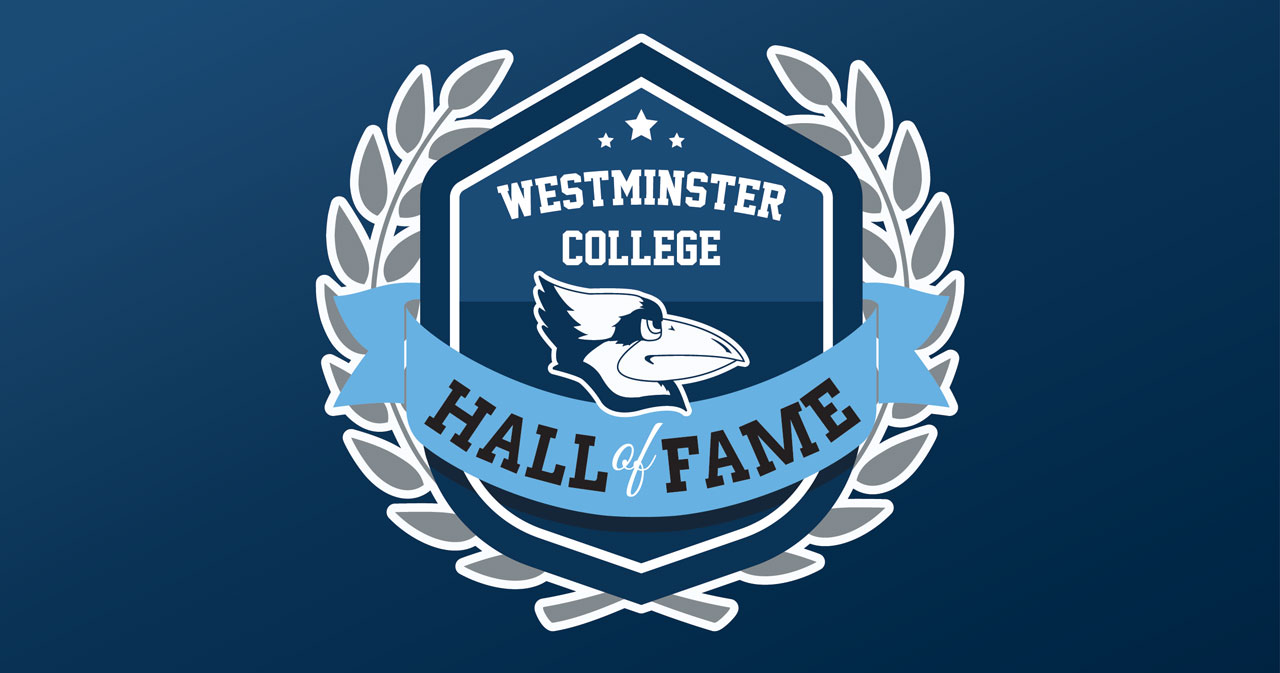 Logo with text that says Westminster College Hall of Fame